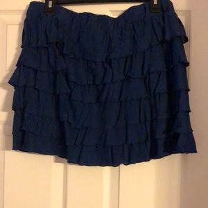 NWT! Derek Heart ruffled skirt. Navy blue. Juniors XL.